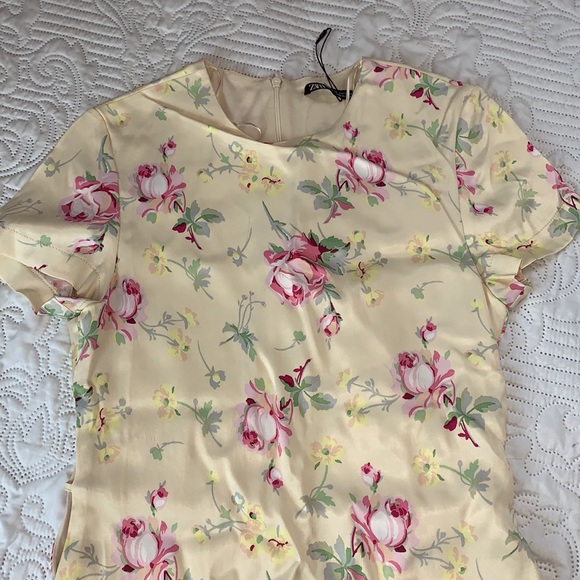 NWOT Zara Floral Mini Dress - Picture 8 of 16